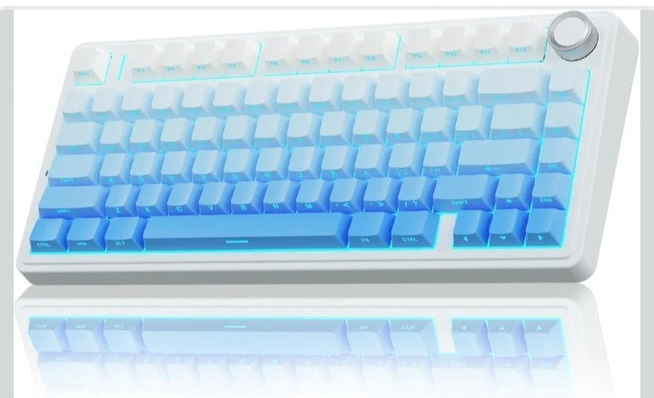 Pro Wireless Mechanical Gaming Keyboard,75% Hot Swappable RGB Backlit - Blue